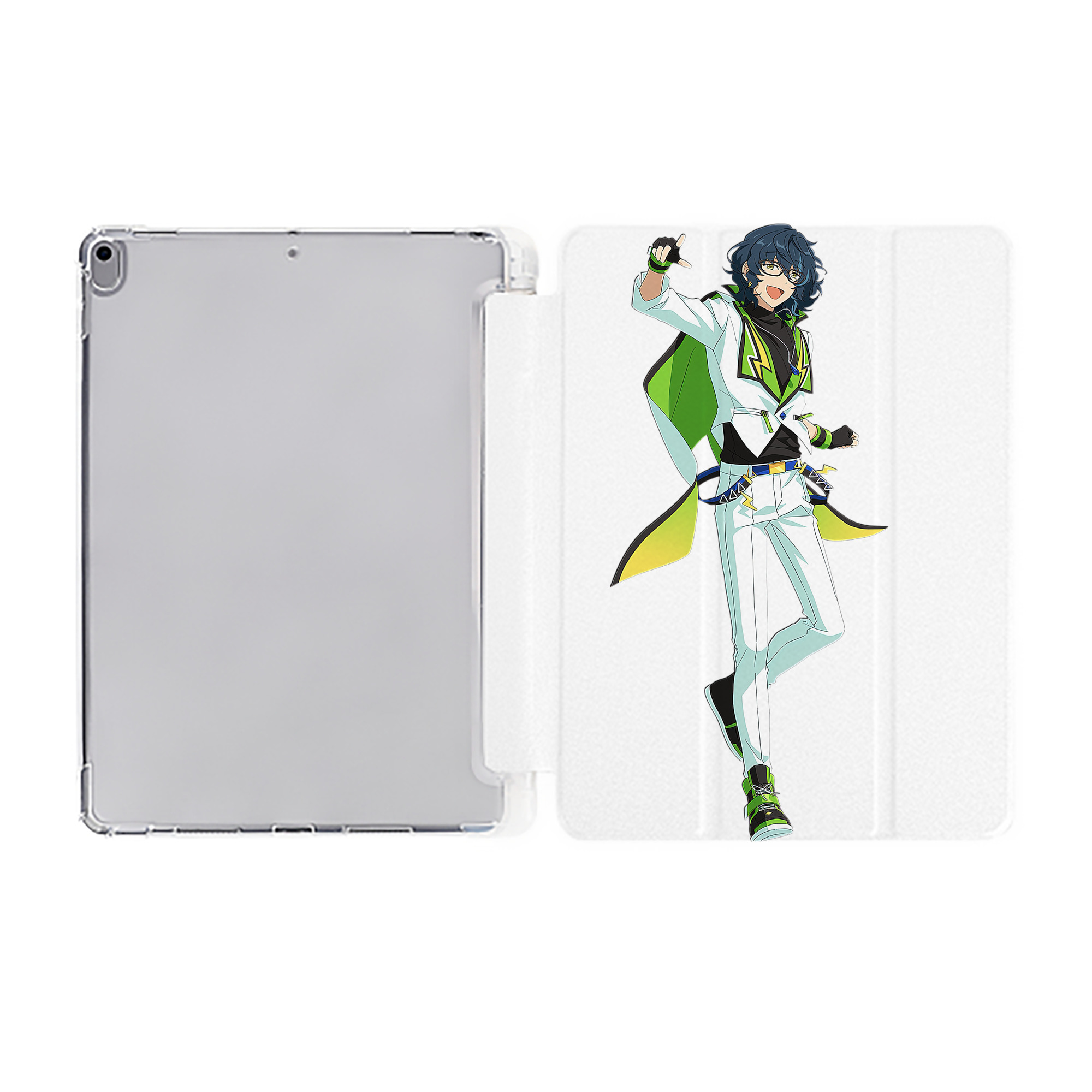 （画像用） あんさんぶるスターズ! Ensemble Stars IPad ケース ペン収納付き 三つ折りスタンド PUレザー×シリコン 対応機種9.5/10.5/10.9インチ
